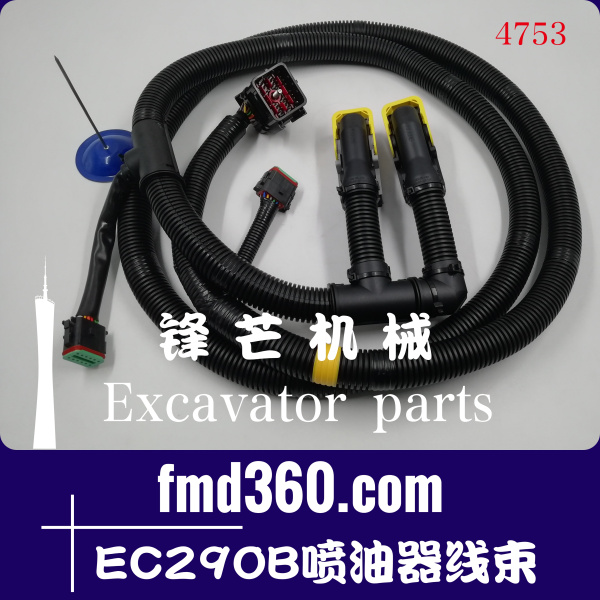 海林市挖掘机线束沃尔沃EC290B、D7E喷油器线束配件(图1)