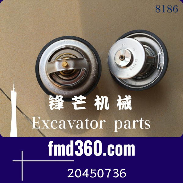 沃尔沃零件号EC210B挖掘机D6E节温器83度20450736(图1)