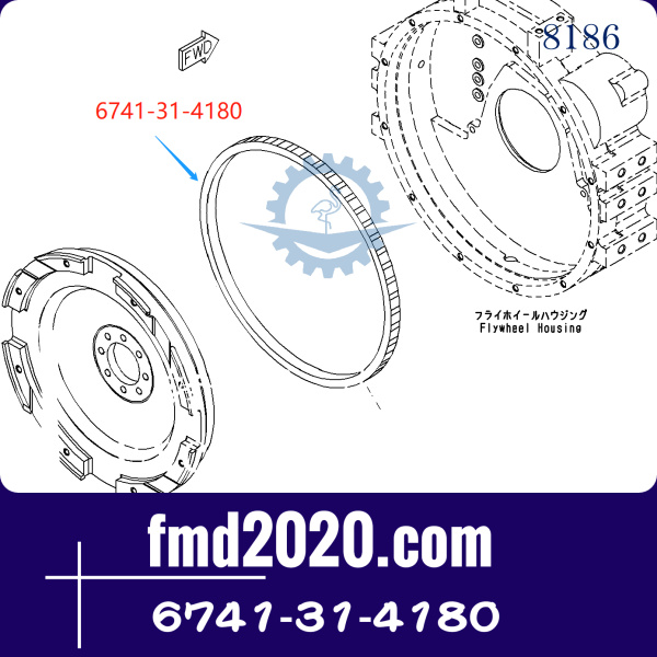 锋芒机械小松PC300-7挖掘机6D114飞轮齿圈6741-31-4180