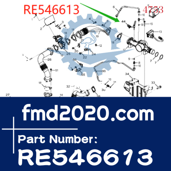 广州锋芒机械约翰迪尔废气再循环温度传感器-RE546613