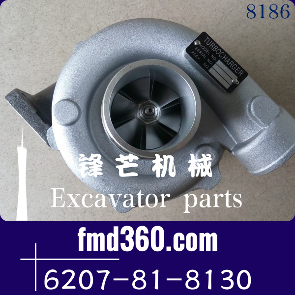 出口小松装载机WA150-1，WA180-1，S6D95L增压器6207-81-8130(图1)