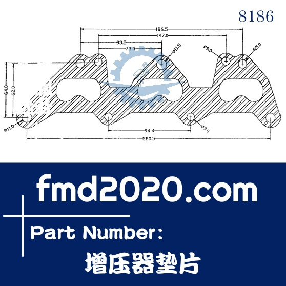 滑移装载机配件锋芒机械供应GARRETT盖瑞特GT15增压器垫片(图1)