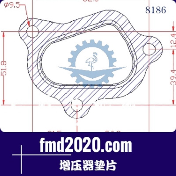 滑移装载机配件锋芒机械供应3K增压器KP35增压器垫片(图1)