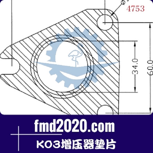 滑移装载机零件锋芒机械供应GT15，K03涡轮增压器垫片