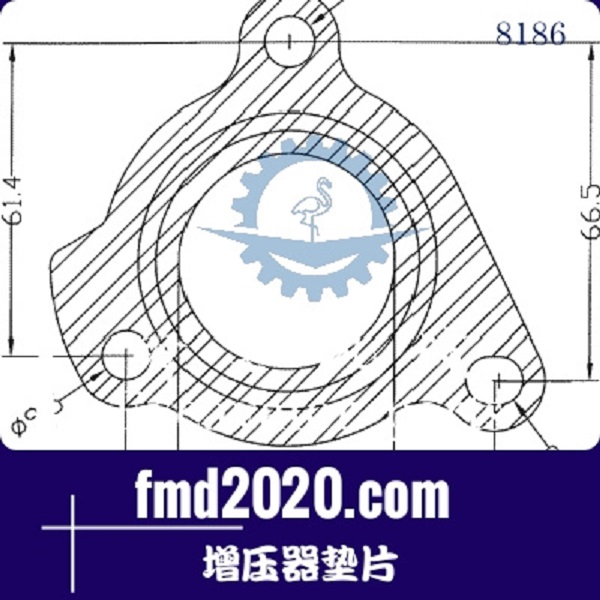 挖掘装载机零件锋芒机械供应GARRETT盖瑞特GT17V增压器垫片(图1)