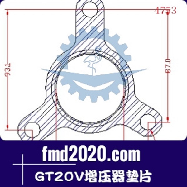 发动机零件摊铺机零件锋芒机械供应GT20V增压器垫片(图1)