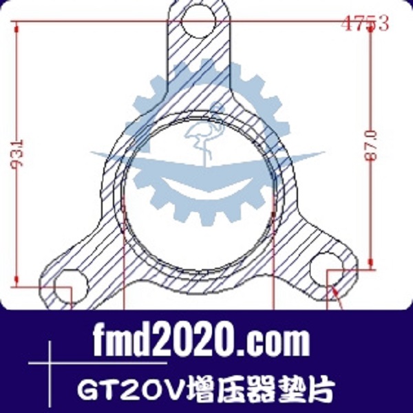 发动机零件摊铺机零件锋芒机械供应GT20V增压器垫片(图1)