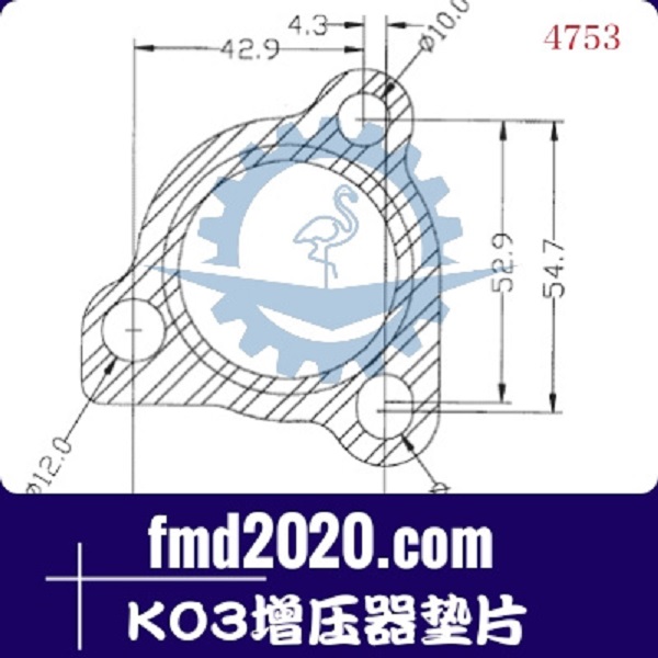 汽配配件锋芒机械供应3K增压器垫片K03增压器垫片(图1)