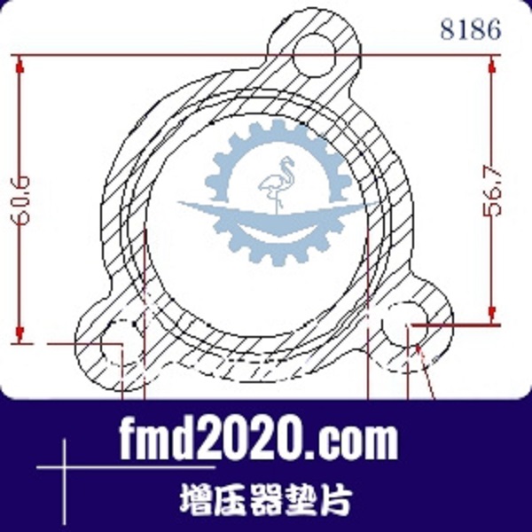 勾机配件履带挖掘机零件锋芒机械供应GT18V，增压器垫片(图1)