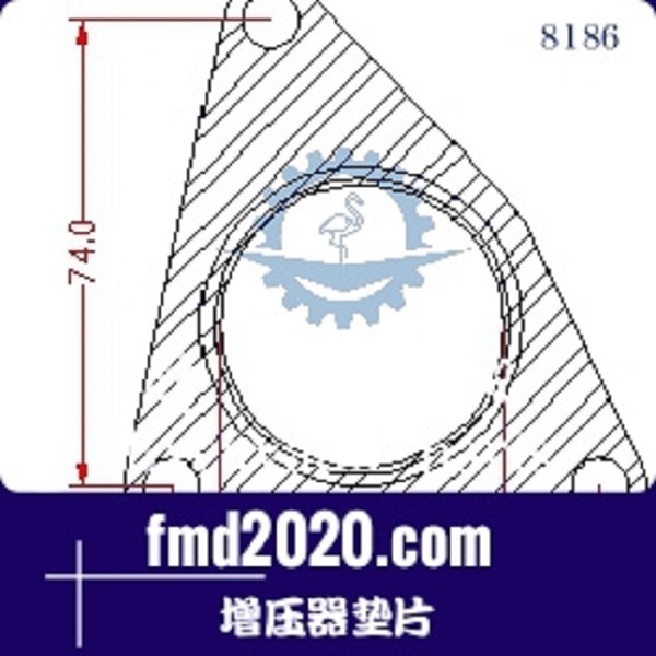 装载机配件两头忙零件锋芒机械供应GT23V增压器垫片(图1)