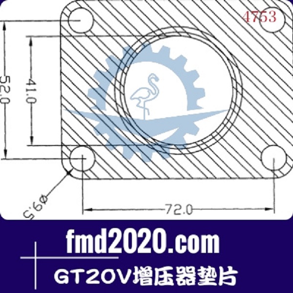 勾机配件垃圾压实机零件锋芒机械供应GT20V增压器垫片(图1)