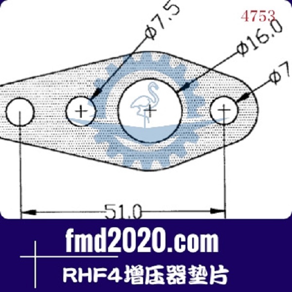 矿用自卸车零件锋芒机械供应GT17V，RHB4，RHF4增压器垫片(图1)