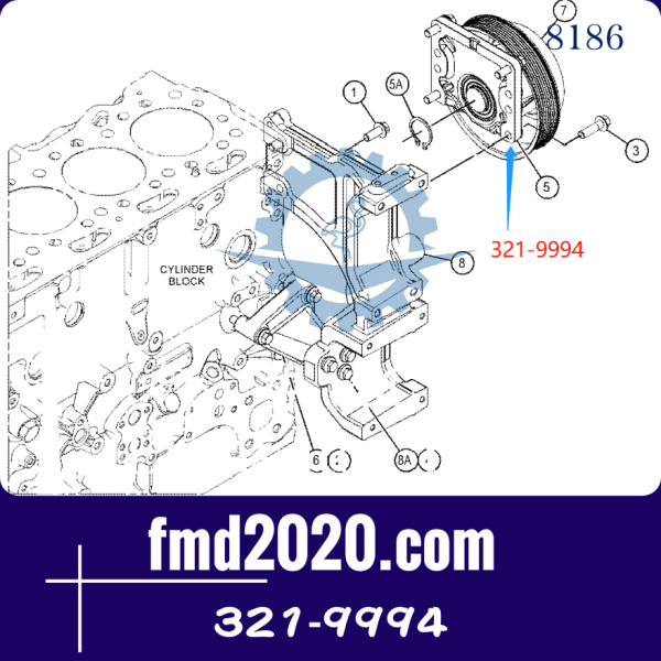 卡特E326D2挖掘机C7.1风扇驱动组件3219994，321-9994(图1)
