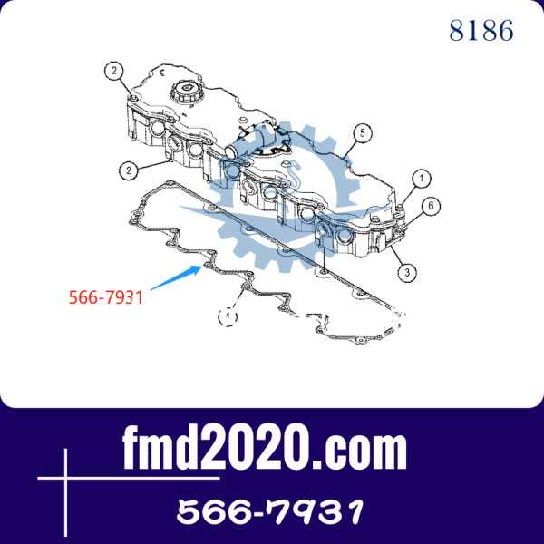 卡特E326D2气门室盖垫7.1气门室盖垫5667931，566-7931(图1)