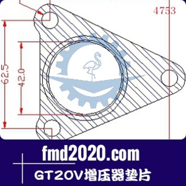 搅拌运输机零件锋芒机械供应GT20V增压器垫片(图1)