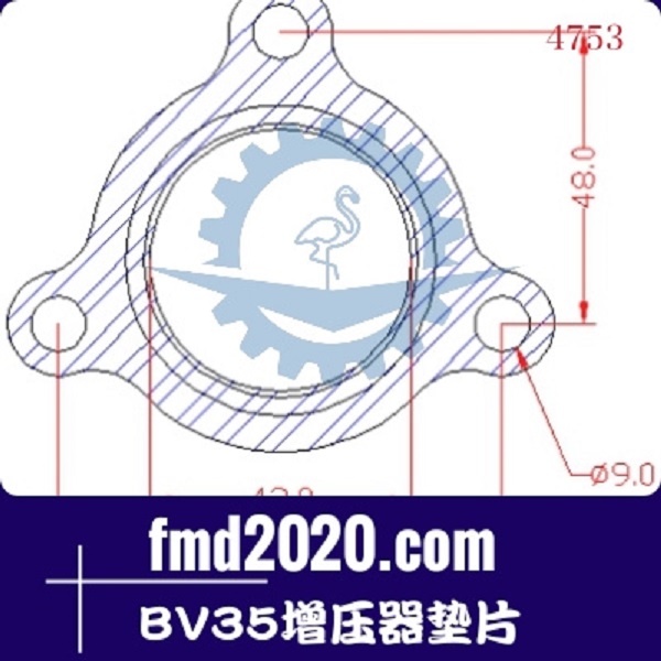 工程机械锋芒机械供应增压器垫片3K，BV35增压器垫片(图1)