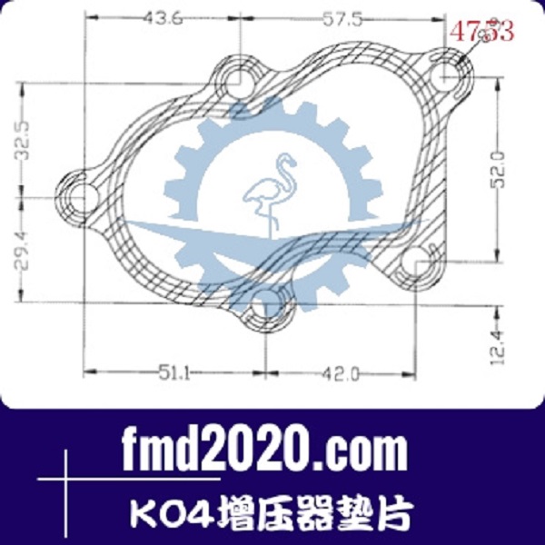 港口设备锋芒机械供应3K增压器垫片K04增压器垫片(图1)