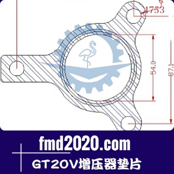 单钢压路机零件锋芒机械供应GT20V增压器垫片(图1)