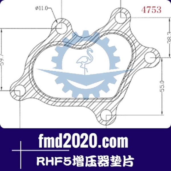 正面吊配件锋芒机械供应RHB5，RHF5增压器垫片