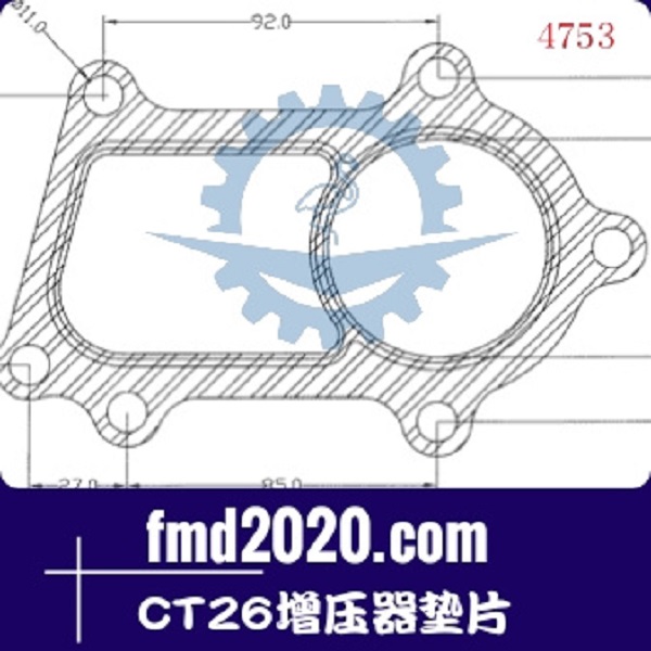 挖掘机配件正面吊配件锋芒机械供应CT26增压器垫片(图1)