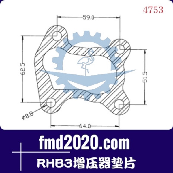 挖掘装载机配件锋芒机械供应RHB3增压器垫片