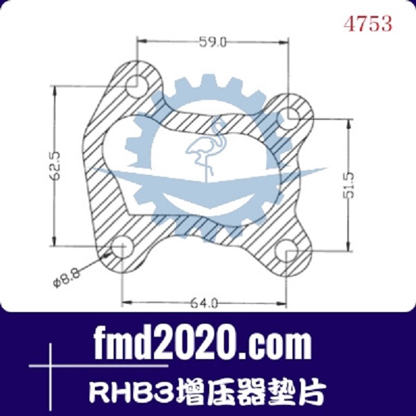 挖掘装载机配件锋芒机械供应RHB3增压器垫片(图1)