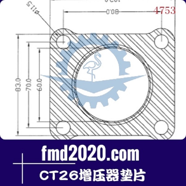 挖掘装载机配件锋芒机械供应CT26增压器垫片