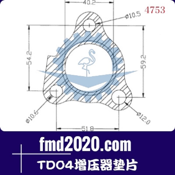 工程机械挖掘机配件锋芒机械供应TD04增压器垫片