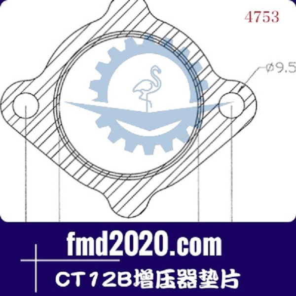 出口双钢压路机配件锋芒机械供应CT12B增压器垫片(图1)