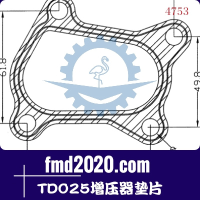 港口设备全地面起重机配件锋芒机械供应TD025增压器垫片