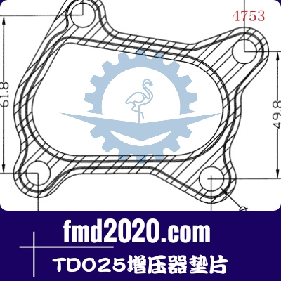 港口设备全地面起重机配件锋芒机械供应TD025增压器垫片(图1)