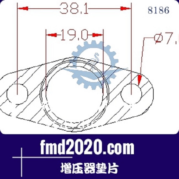 叉车零件锋芒机械供应GARRETT盖瑞特GT17V增压器垫片(图1)