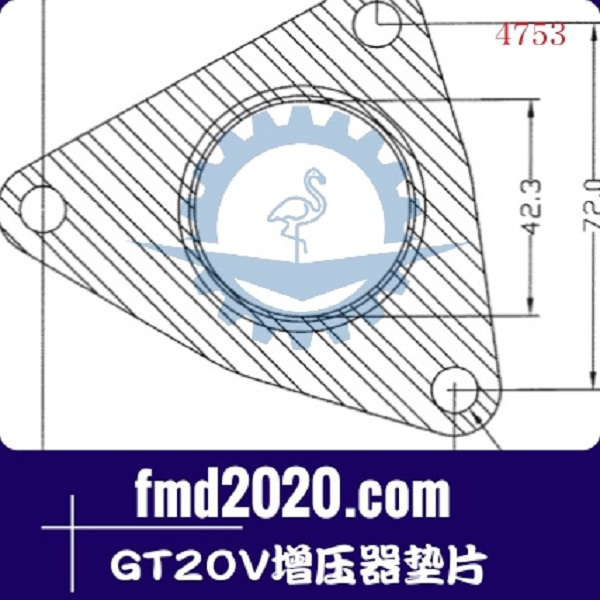 港口设备泵车零件锋芒机械供应GT20V增压器垫片(图1)