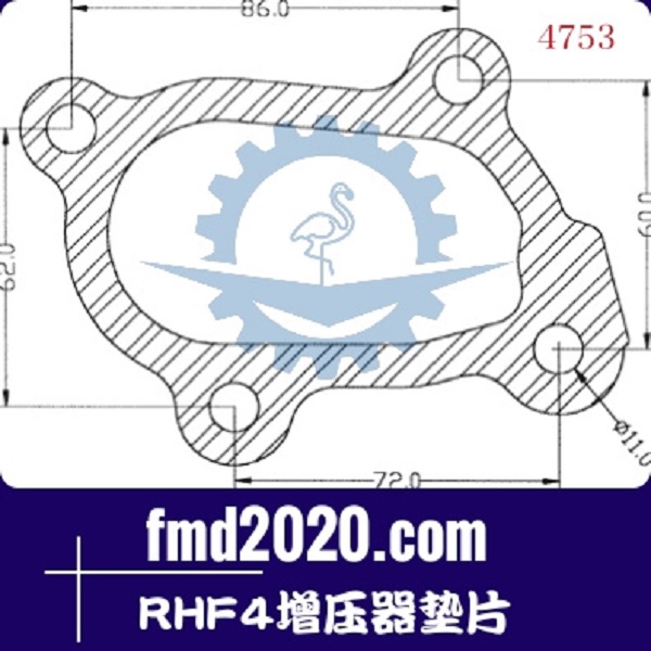 勾机配件泵车零件锋芒机械供应GT15，RHF4增压器垫片