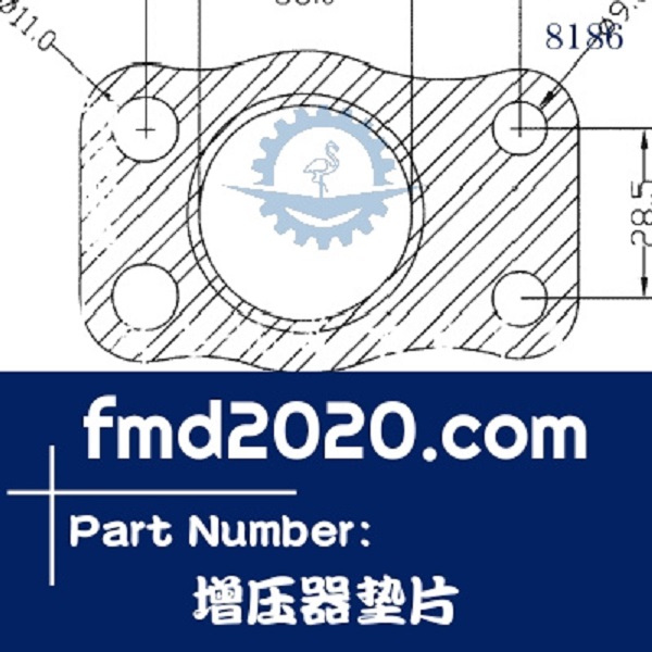 爆破钻孔机配件锋芒机械供应3K增压器KP35增压器垫片(图1)