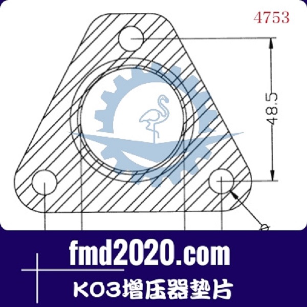 装载机零件锋芒机械供应GT15，K03增压器垫片(图1)