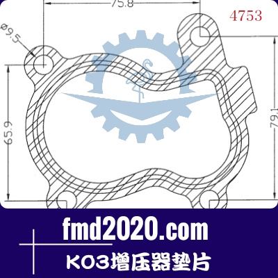 推土机配件锋芒机械供应GT14，K03增压器垫片(图1)