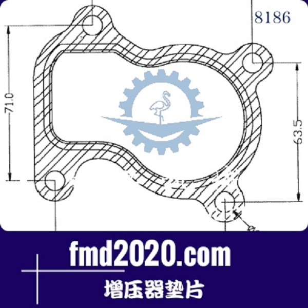 平地机配件锋芒机械供应GARRETT盖瑞特GT15增压器垫片(图1)