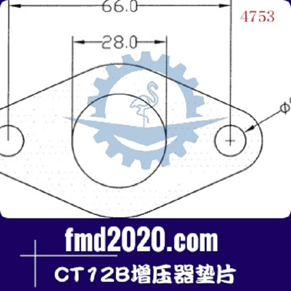 履带推土机配件锋芒机械供应CT12，CT12B增压器垫片(图1)