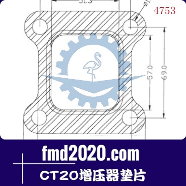 轮式挖掘机配件锋芒机械供应CT9，CT20增压器垫片(图1)
