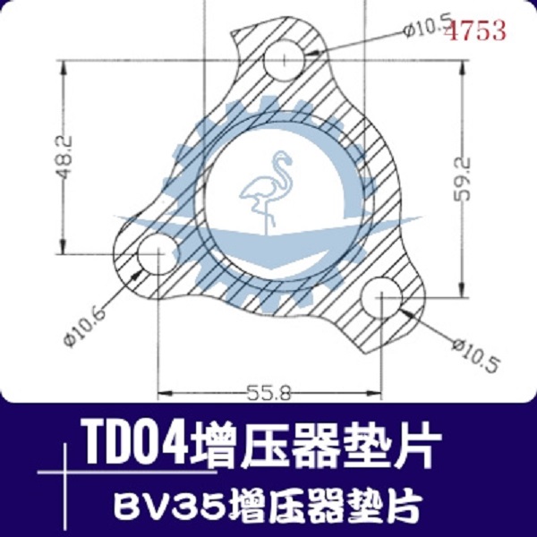 勾机配件路面机械配件锋芒机械供应TD04增压器垫片(图1)