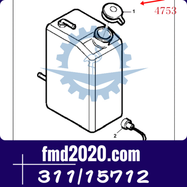 锋芒机械供应杰西博JCB水箱盖311-15712，311/15712(图1)