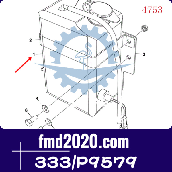 工程机械供应杰西博JCB水箱333-P9579，333/P9579