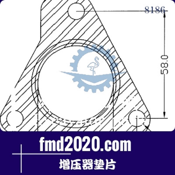 正铲挖掘机零件锋芒机械供应GARRETT盖瑞特GT17V增压器垫片(图1)