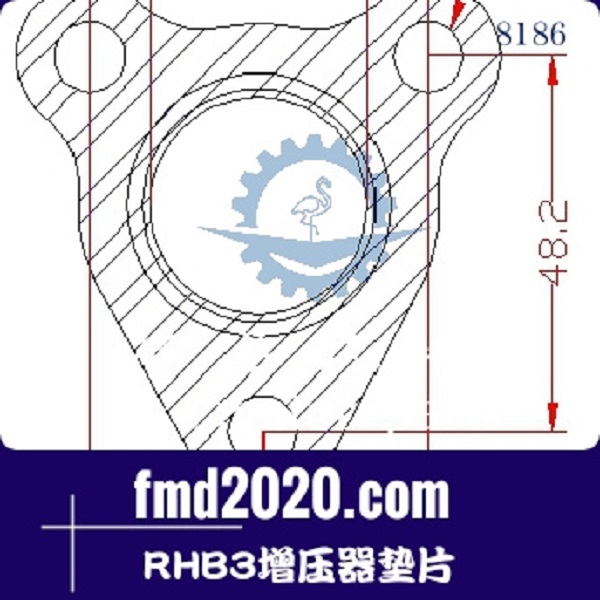 路面养护机械配件锋芒机械供应RHB3增压器垫片(图1)