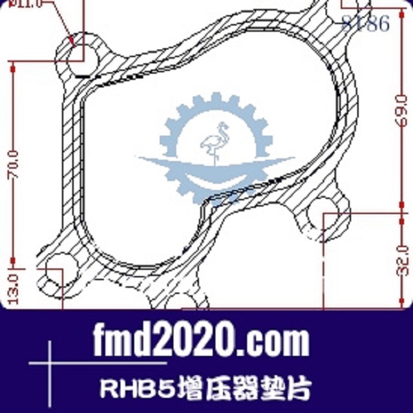 工程机械矿用自卸车配件锋芒机械供应RHB5增压器垫片(图1)