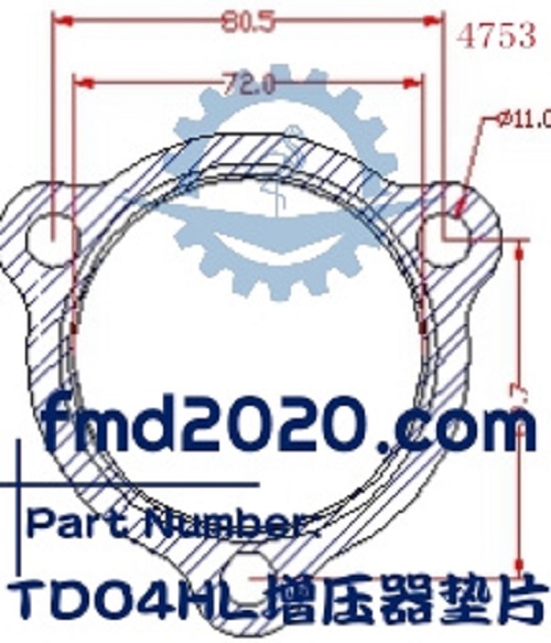 非公路卡车配件锋芒机械供应TDO4HL增压器垫片