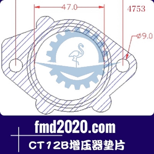 单钢压路机配件锋芒机械供应CT12B增压器垫片(图1)