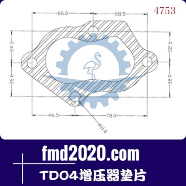 港口设备打气泵配件锋芒机械供应TD04增压器垫片