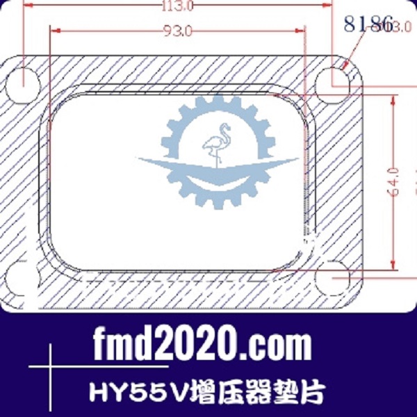 打气泵配件锋芒机械供应HY55V增压器垫片(图1)